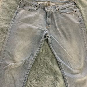 Hollister slim straight light wash mens jeans.